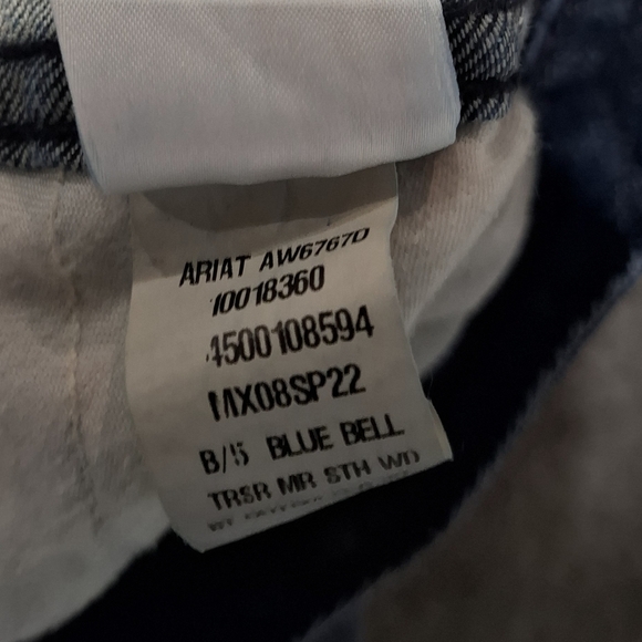 Ariat Trouser Jeans Womens 26 (26x31) Perfect Rise Western Flare Cowgirl Denim - Picture 11 of 13